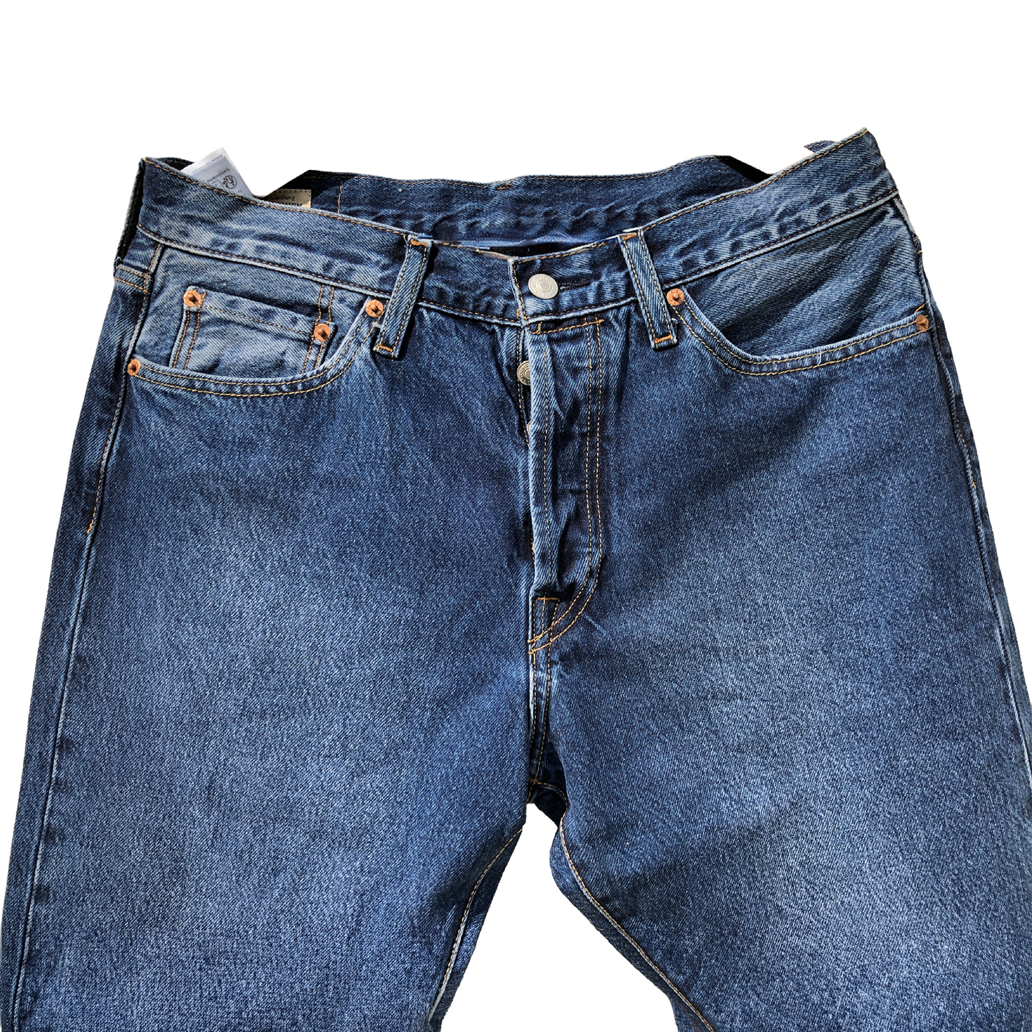 Men’s Classic Dark Wash Straight Leg Jeans – 100% Cotton, Everyday Comfort