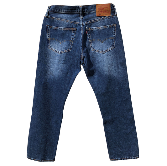 Men’s Classic Dark Wash Straight Leg Jeans – 100% Cotton, Everyday Comfort